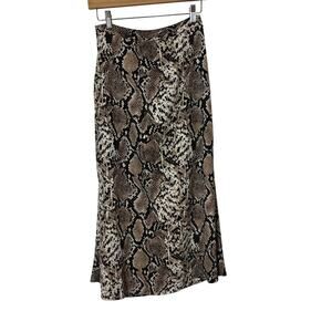 LoveRiche Women S Snakeskin Long Skirt Back Zipper Bold Animal Print